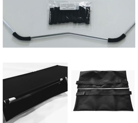 1 x Air Mattress End Kit Black, 1 x Black Side-Accessory Bag, Set of Floor Guards