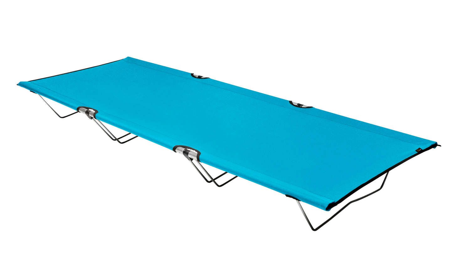 Low-Profile Peacock Blue GO-KOT Camping Cot